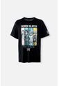 Camiseta De Demon Slayer Negra Estampada Género Neutro XS de ANIME