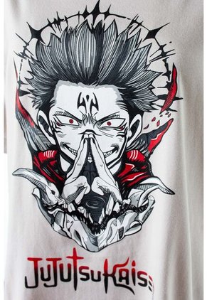 Camiseta De Jujutsu Kaisen Gris Manga Corta Género Neutro XS