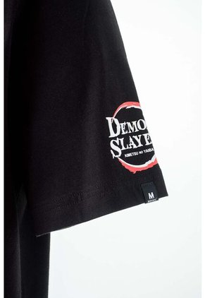Camiseta De Demon Slayer Negra Estampada Género Neutro XS