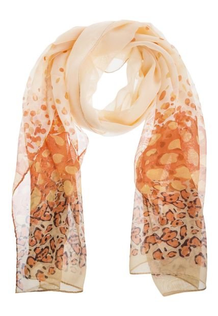Pashmina Anna Flynn Animal Print Naranja