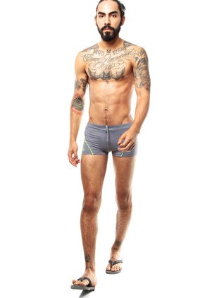 Traje de Baño Gris-Verde Neón arena M Versus Short