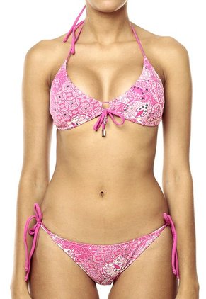 Bikini Fucsia-Blanco Hueso arena STAR 45