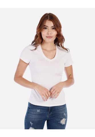Camiseta Básica De Cuello En V Arequipe