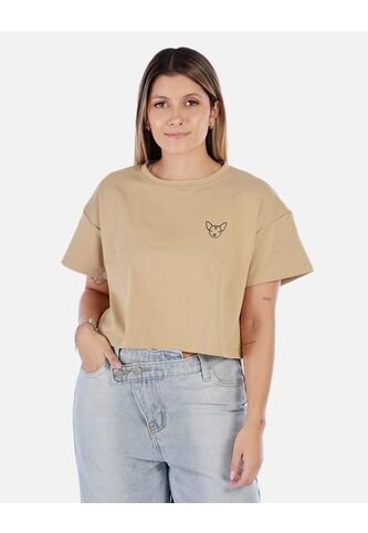 Camiseta Corta Negra Con Diseño Bordado Arequipe