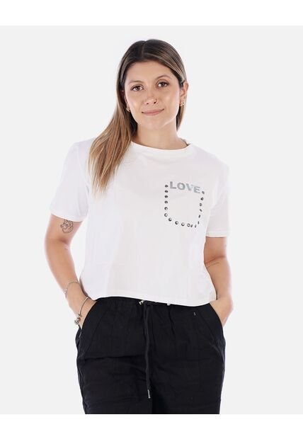 Camiseta Con Mangas Cortas Y Cuello Redondo