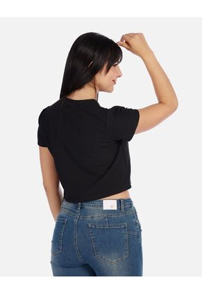 Blusa Top Manga Corta Con Estampado Pequeño Para Mujer