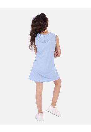Vestido Corto Sin Mangas Para Niña Con Capucha