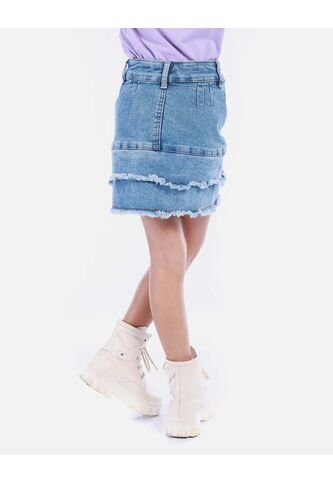 Alda Midi Tipo Cargo Para Niña Con Bolsillos Y Abertura Frontal Arequipe