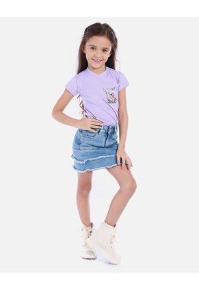 Alda Midi Tipo Cargo Para Niña Con Bolsillos Y Abertura Frontal