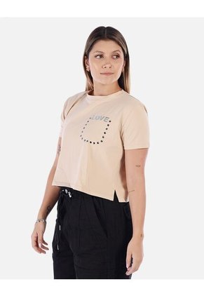 Camiseta Con Mangas Cortas Y Cuello Redondo