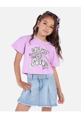 Camiseta Crop Para Niña Con Estampado Urbano Arequipe