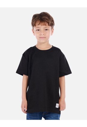 Camiseta Waffle Para Niño Con Fit Amplio Y Textura Acanalada