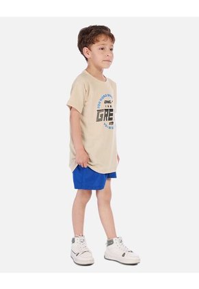 Conjunto Para Niño Con Camiseta Estampada Y Short Deportivo