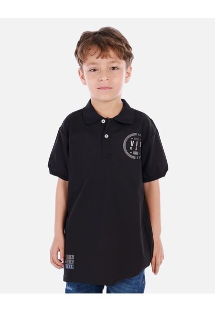 Polo Urbano Para Niño Con Cuello Camisero Y Estampados Decorativos