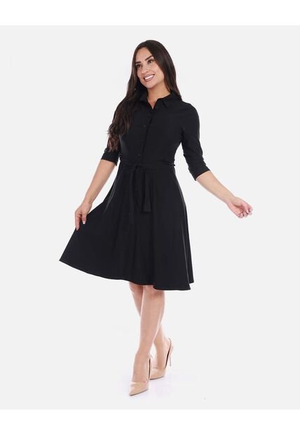 Vestido Camisero Corto Para Mujer Elegante