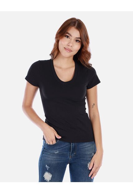 Camiseta Básica De Cuello En V