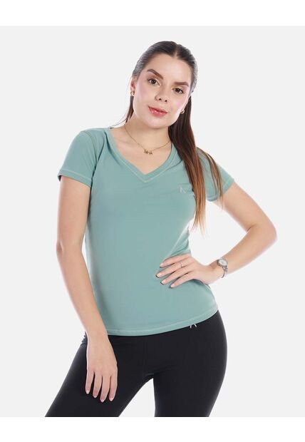Camiseta Deportiva Cuello V Manga Corta