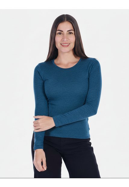 Camiseta Manga Larga Básica Para Mujer