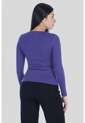 Camiseta Manga Larga Básica Para Mujer