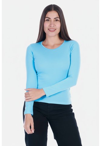 Camiseta Manga Larga Básica Para Mujer Arequipe
