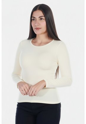 Camiseta Manga Larga Básica Para Mujer