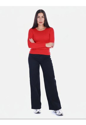 Camiseta Manga Larga Básica Para Mujer