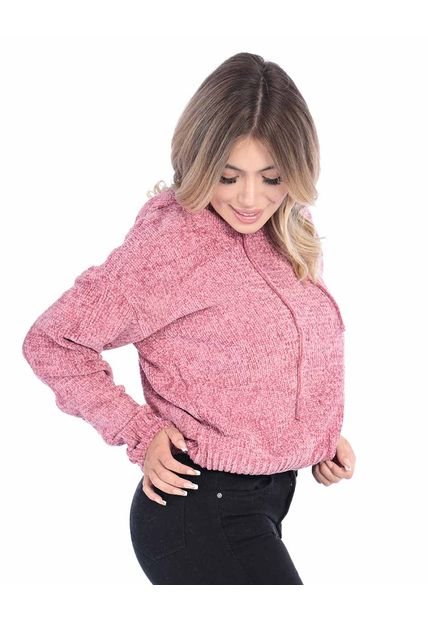 Buzo Tejido Con Capota Mujer