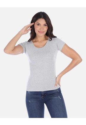 Camiseta Manga Corta Básica Para Mujer