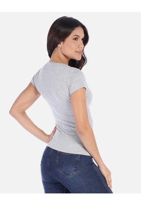 Camiseta Manga Corta Básica Para Mujer