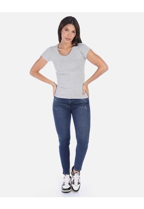 Camiseta Manga Corta Básica Para Mujer