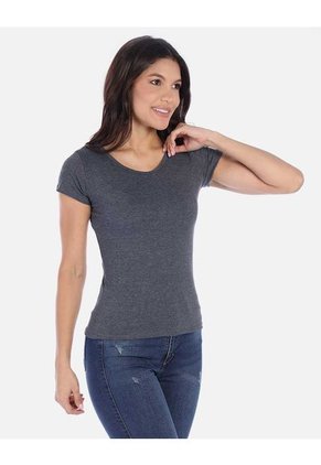 Camiseta Manga Corta Básica Para Mujer