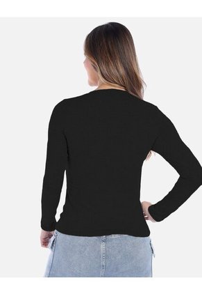 Camiseta Manga Larga Básica Para Mujer