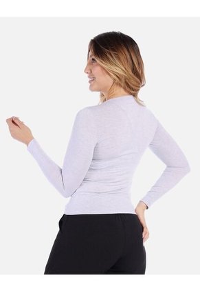 Camiseta Manga Larga Básica Para Mujer