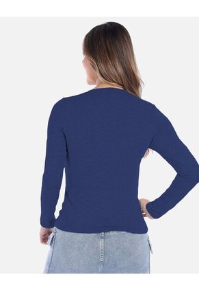 Camiseta Manga Larga Básica Para Mujer