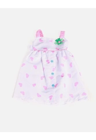 Vestido Corazones Niña Con Botones Decorativos Arequipe