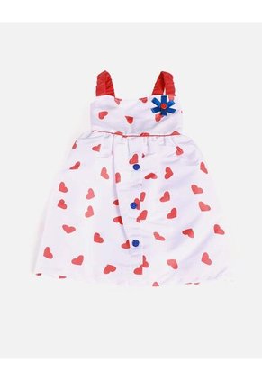 Vestido Corazones Niña Con Botones Decorativos