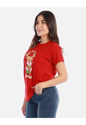 Camiseta Navideña Cómoda Y Divertida Para Mujer