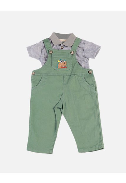 Overol Con Polo Para Niño