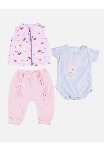 Conjunto Para Bebé De Chaleco + Body + Pantalón Arequipe