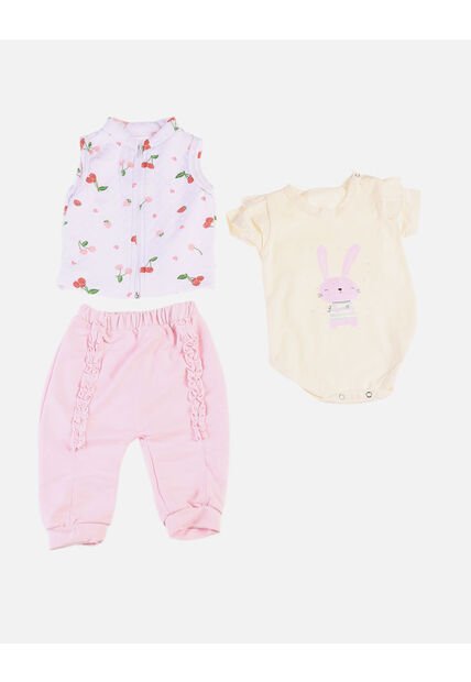 Conjunto Para Bebé De Chaleco + Body + Pantalón