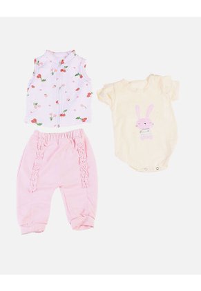 Conjunto Para Bebé De Chaleco + Body + Pantalón