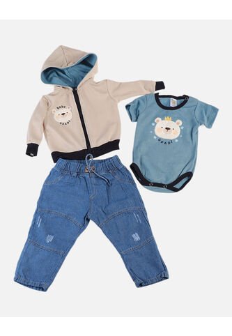 Conjunto Para Bebé De Chaqueta + Body + Pantalón Arequipe