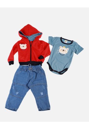 Conjunto Para Bebé De Chaqueta + Body + Pantalón