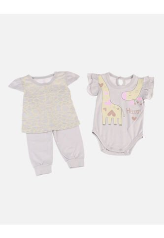 Conjunto Para Bebé De Blusa + Body + Pantalón Arequipe