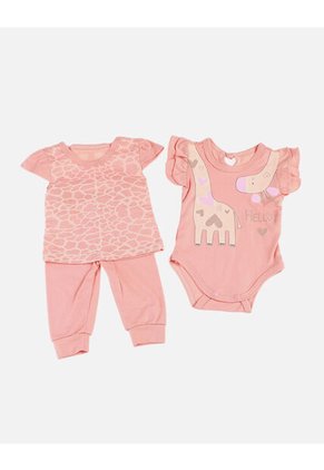 Conjunto Para Bebé De Blusa + Body + Pantalón