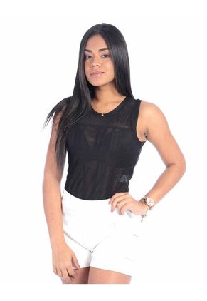 Blusa Transparente Manga Sisa Mujer