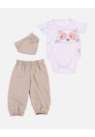 Conjunto Para Bebé De Body + Pantalón + Pañoleta Arequipe