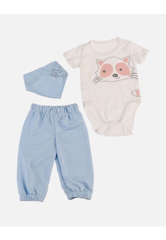 Conjunto Para Bebé De Body + Pantalón + Pañoleta Arequipe