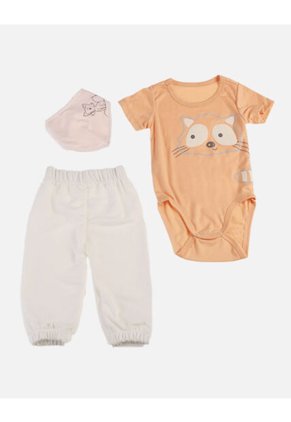 Conjunto Para Bebé De Body + Pantalón + Pañoleta