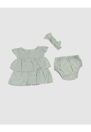 Set Para Bebé De Vestido + Panti + Balaca